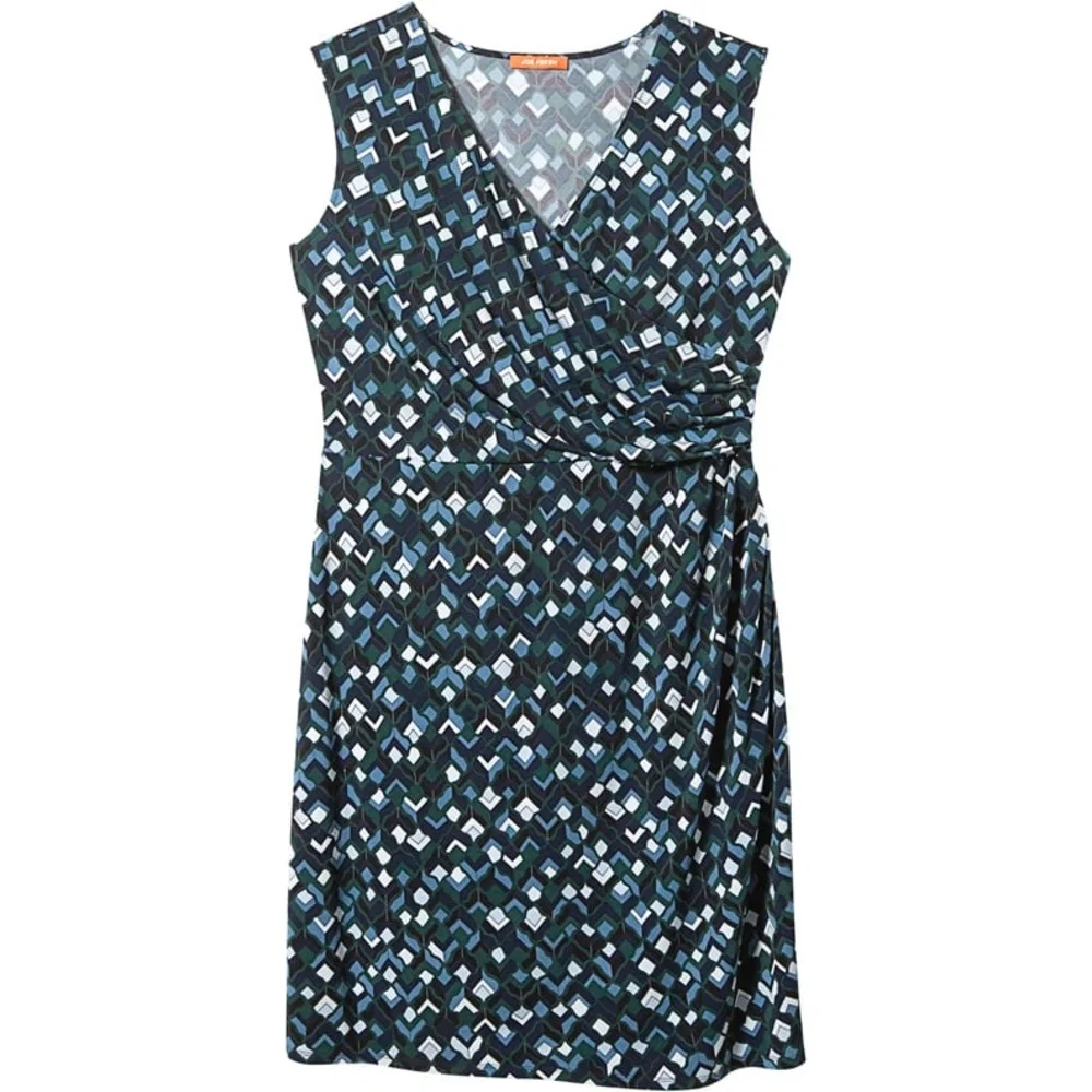 🇨🇦 Joe Fresh Geometric Patterned Black Sleeveless Dress, women's size M - Picture 4 of 15